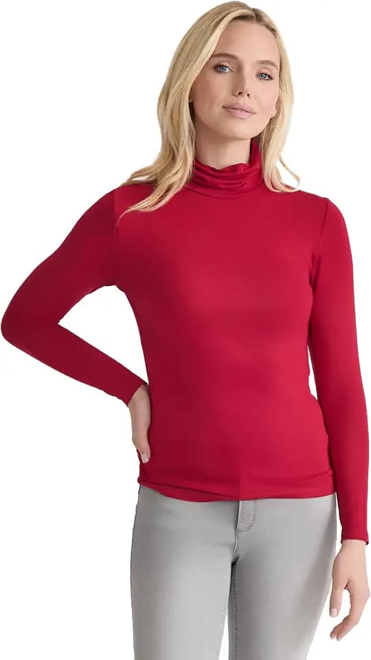 Jones New York Women's Long Sleeve Turtleneck Top
