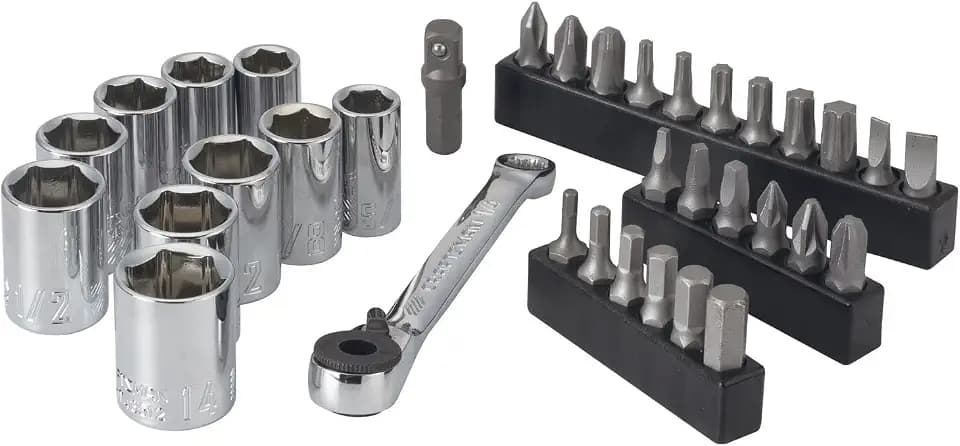 CRAFTSMAN Socket Set, SAE and Metric 1/4-in. Drive, 35 Piece (CMMT12005LZ)