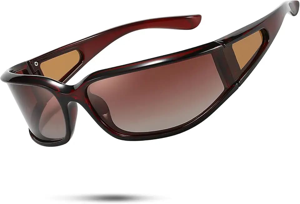 SODQW Polarized Wrap Around Sunglasses for Women UV400 Sports Shades