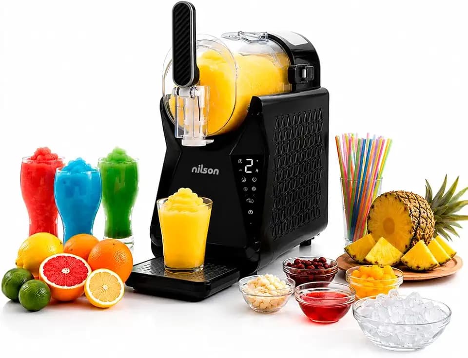 Ice Cream Maker Granisiermaschine, 10 Stufen für kalte und gefrorene Getränke zu Hause, LED-Display, Push & Pull-Steuerung, große Kapazität, einfache Reinigung, Grau