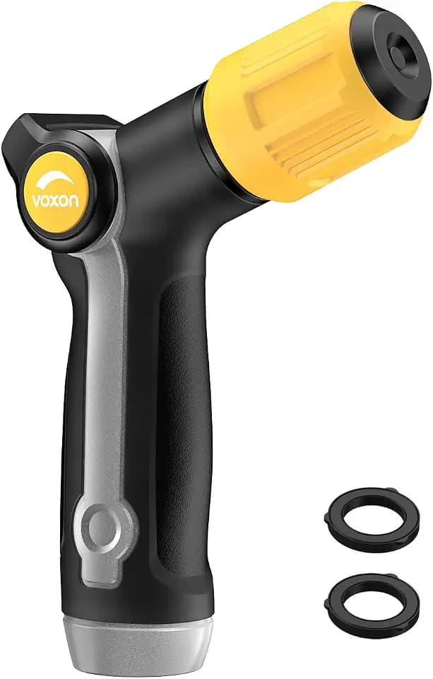 VOXON Garden Hose Nozzle with High Pressure Jet, 100% Heavy Duty Metal