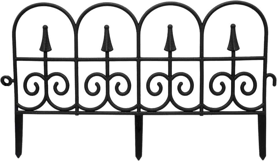 EasyFlex 37.3' Iron Border Fence Kit, Black