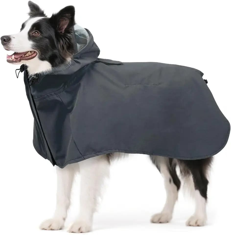 Waterproof Dog Raincoat with Hood, Windproof Rain Jacket for Medium Dogs