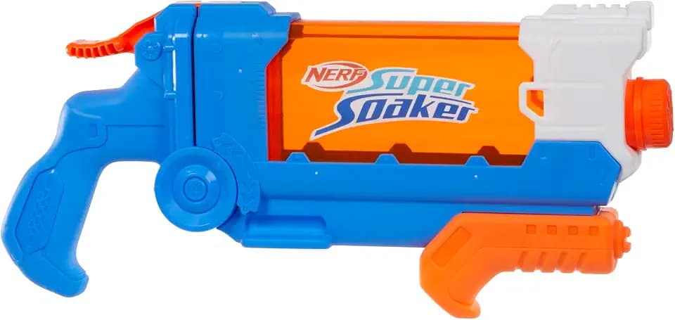 Nerf Super Soaker Flip Fill Wasserblaster mit 4 Modi (Einzelstrahl, Streustrahl und Fächerstrahl), schnelles Befüllen, Outdoorspielzeug mit 887 ml Tank, Wasserspiel für Jungen und Mädchen