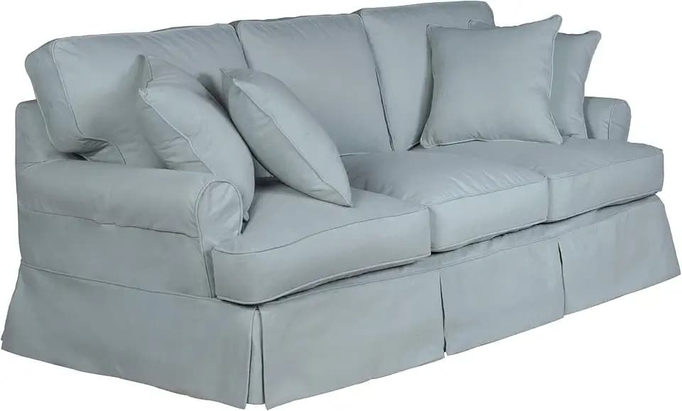 Sunset Trading Horizon Sofa Slipcover, Configurable, Aqua Blue