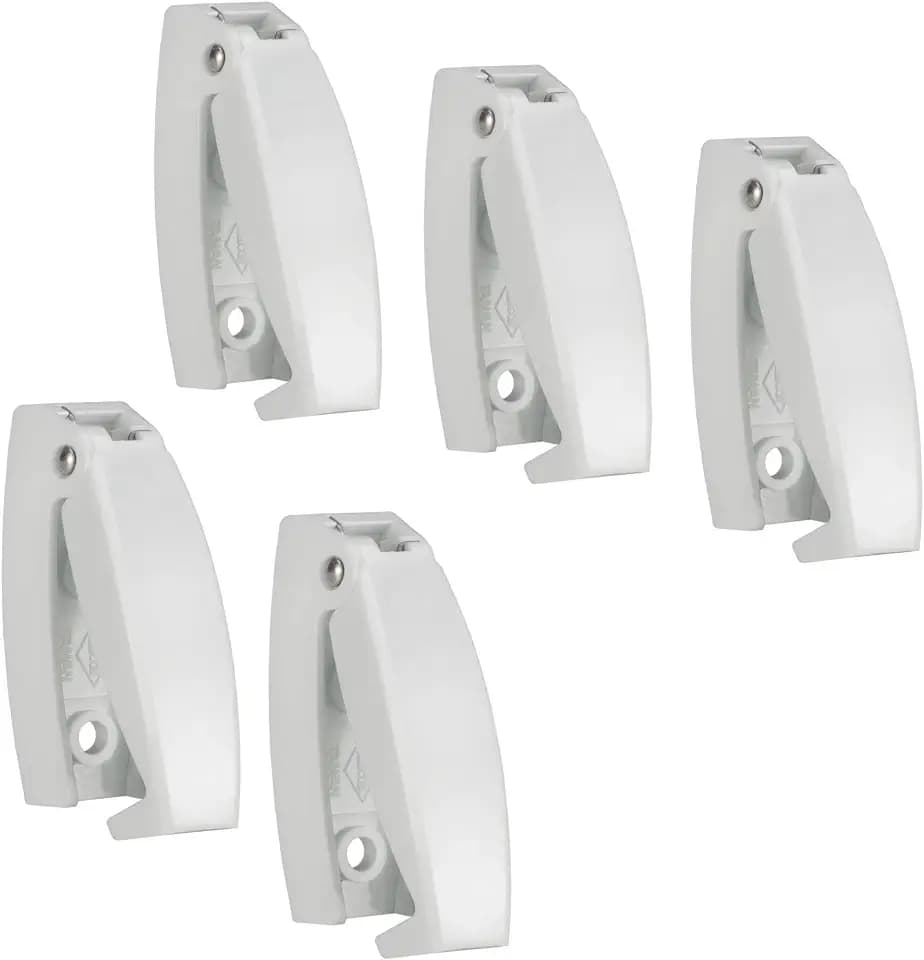 RecPro RV Baggage Door Catch Latch | White | 5 Pack