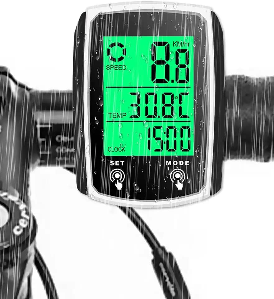 Fahrradcomputer Digital, 19 Funktionen IP54 Wasserdicht