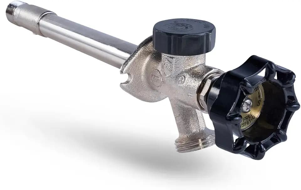 Midline Valve 6 Inch Frost-Free Anti-Siphon Sillcock with Integral Vacuum Breaker – Chrome-Plated Brass, Lead-Free, 1/2" MIP/Sweat Inlet x 3/4" Hose Bib Outlet