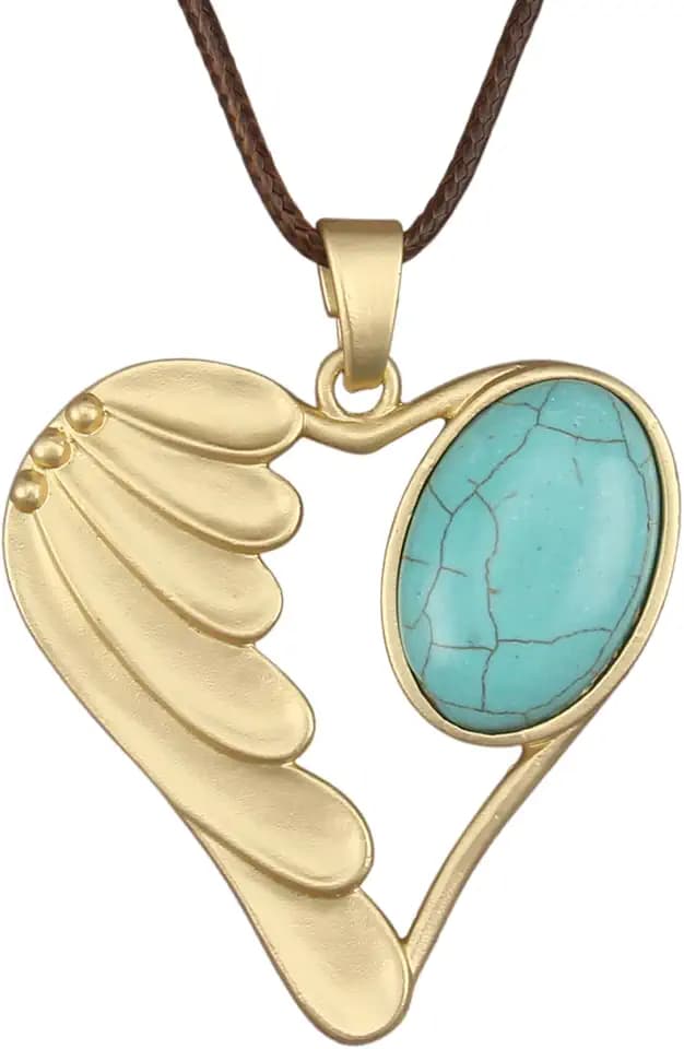 Boho Necklaces for Women Cord Necklace Long Silver Necklace