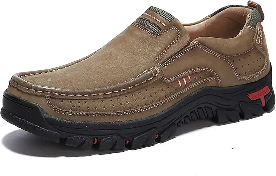 COSIDRAM Men Walking Leather Shoes Sneakers Luxury Casual Slip On Loafers