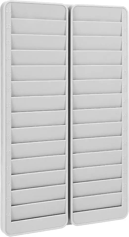 Garneck 28 Slot Wall Mounted Time Card Holder, Employee Badge Rack Card Organizer for Time Clock, Office, Warehouse and Front Desk