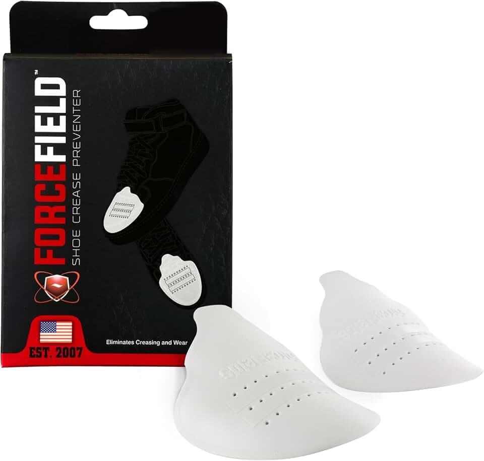 Forcefield Unisex Adult Crease Protector Shoe-and-boot-toe-guards, White, Medium US