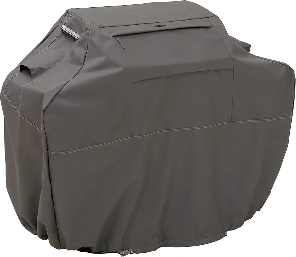 Classic Accessories Ravenna Water-Resistant 70 Inch BBQ Grill Cover, Dark Taupe