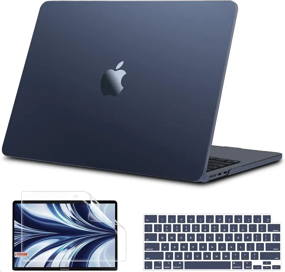B BELK for MacBook Air 13 inch Case 2026-2022 M5 M4 M3 M2, Midnight Clear