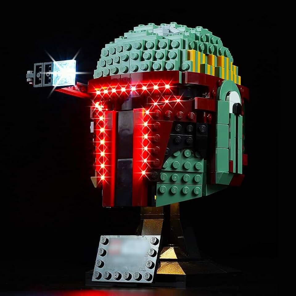 kyglaring Led Light Kit for Lego 75277 Star Wars Boba Fett Helmet Display Building Set, The Model not Included- Classic Version