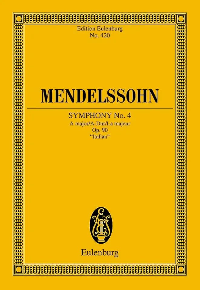 Sinfonie Nr. 4 A-Dur: "Italienische". op. 90. Orchester. Studienpartitur. (Eulenburg Studienpartituren)