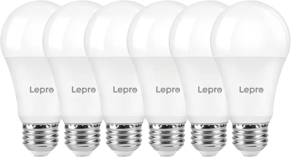 Lepro A19 E26 Dimmable LED Light Bulbs 14W 1500 Lumen Daylight White 6 Pack
