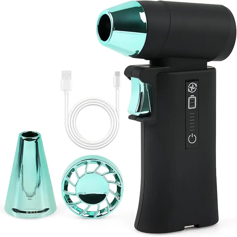 130000RPM Rechargeable Mini Air Blower & Vacuum with 3 Nozzles