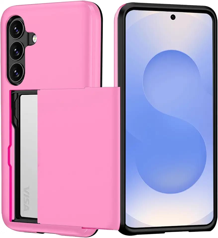 for Samsung Galaxy S26 Plus Wallet Case with Card Holder, Dual Layer Heavy Duty Protective Hidden Card Slot Slim Case Women Men for Galaxy S26 Plus 6.7" 2026 (Rose Pink)