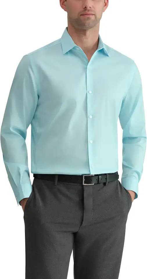Van Heusen Men's Dress Shirt Slim Fit Ultra Wrinkle Free Flex Collar Stretch