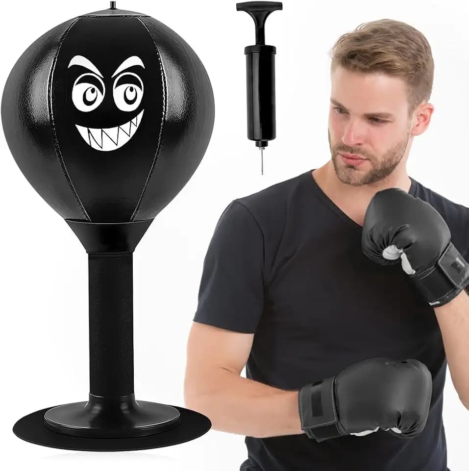 Punchingball Tisch mit Saugnapf, Strapazierfähiger Ball Rage Bag Desktop Punching Bag Mini Boxsack für Aktivität zu Hause und im Büro zum Stressabbau