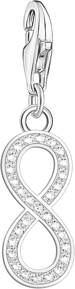 THOMAS SABO Charm-Anhänger Infinity mit Zirkoniasteinen Silber 925 Sterlingsilber