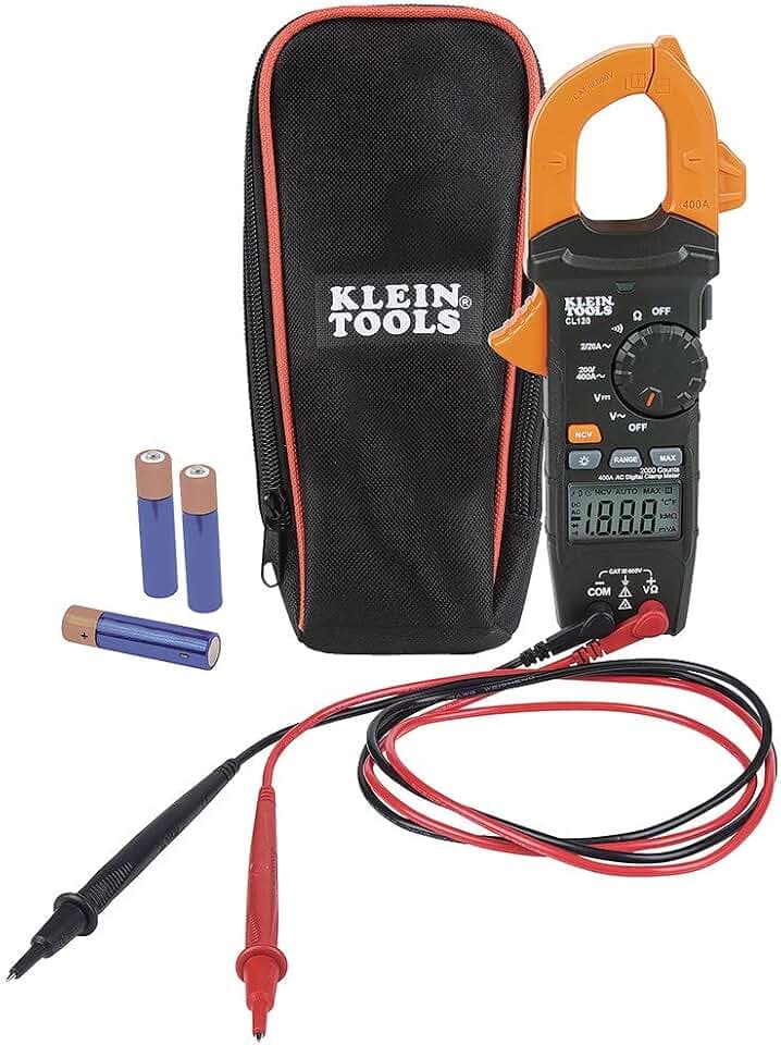 Klein Tools CL120 Digital Clamp Meter, Auto-Ranging 400 Amp AC