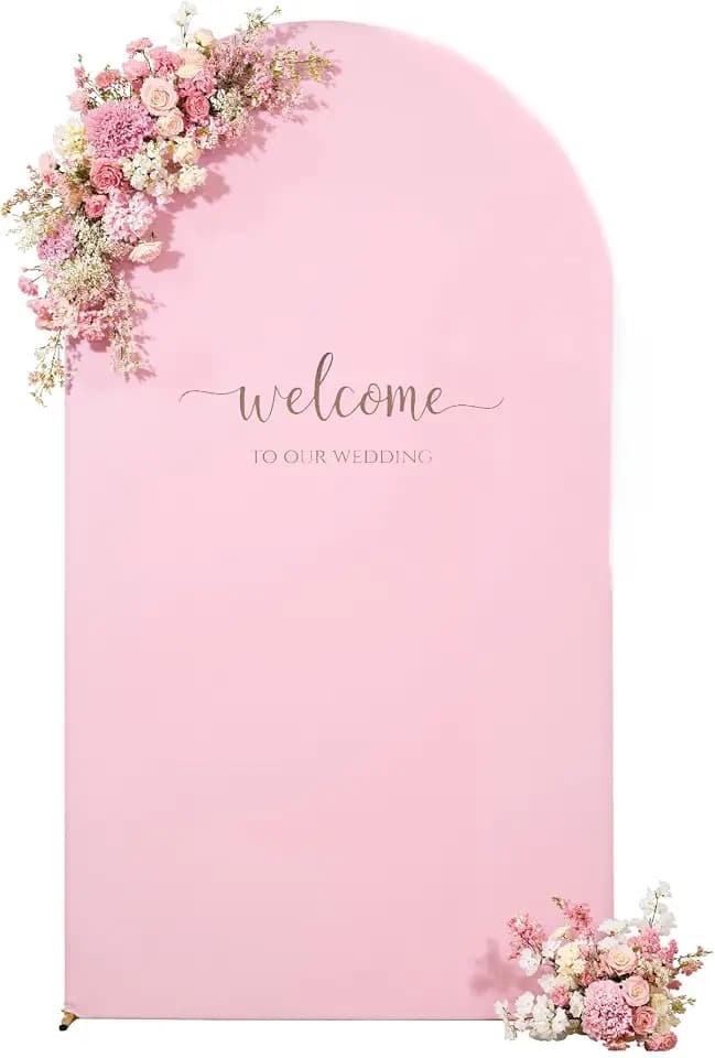 Baby Pink Arch Backdrop Cover 6FT Light Pink Arch Covers Stretchy Backdrop Birthday Party Bridal Baby Shower