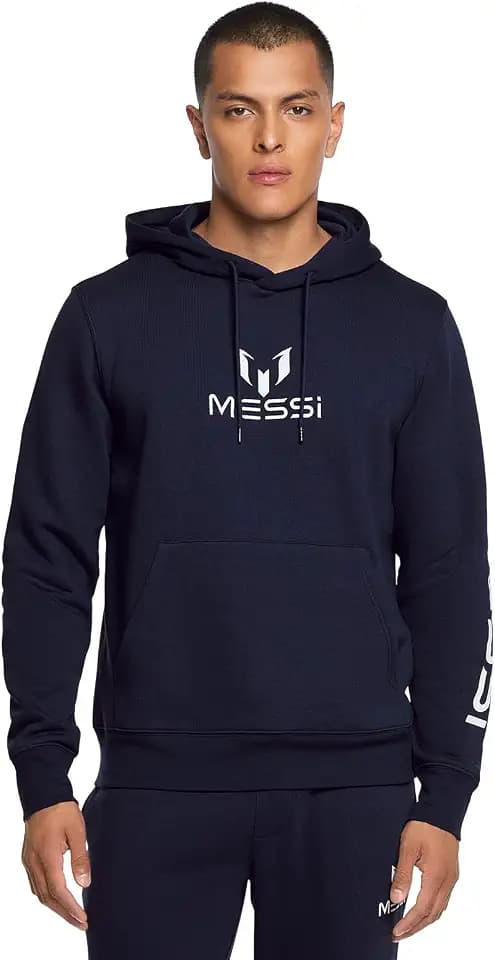 Messi Men's Small Wingstar Hoodie, Pullover Sweatshirt With Drawstring