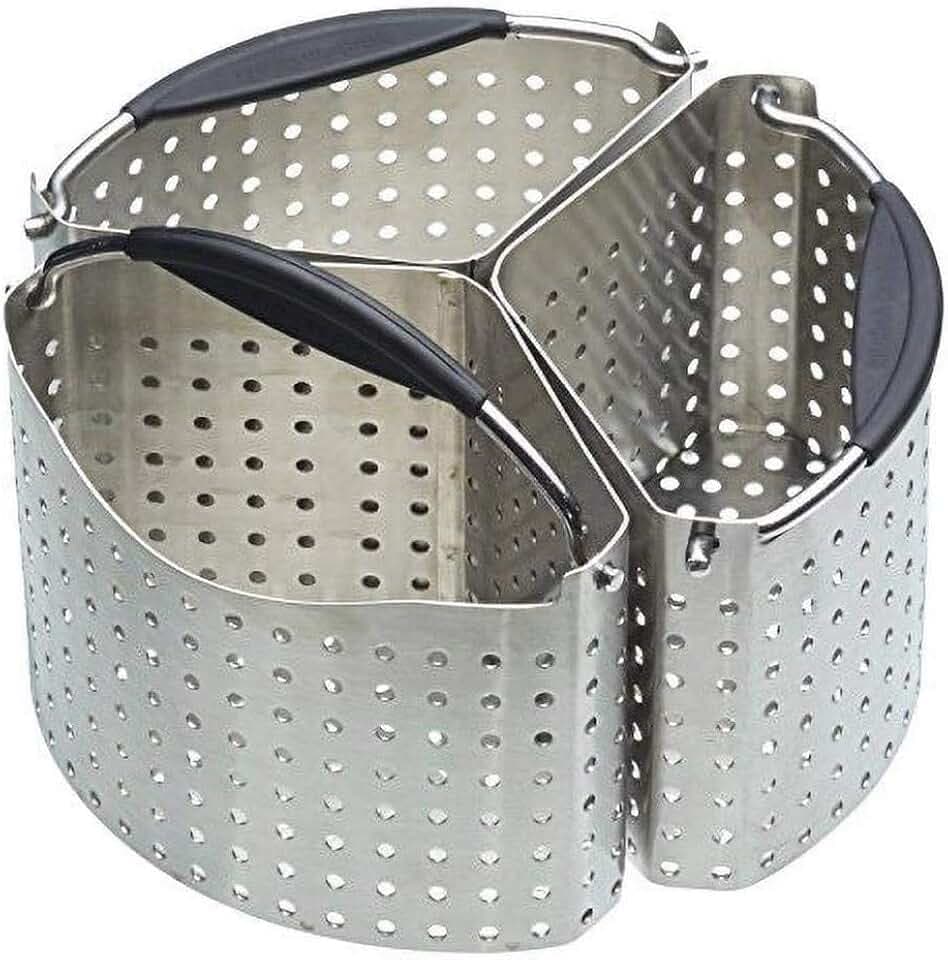 KitchenCraft Topfteiler-Körbe, Edelstahl-Topfteiler, Pfannenteiler 3er-Set, 20 cm (8''), Silber