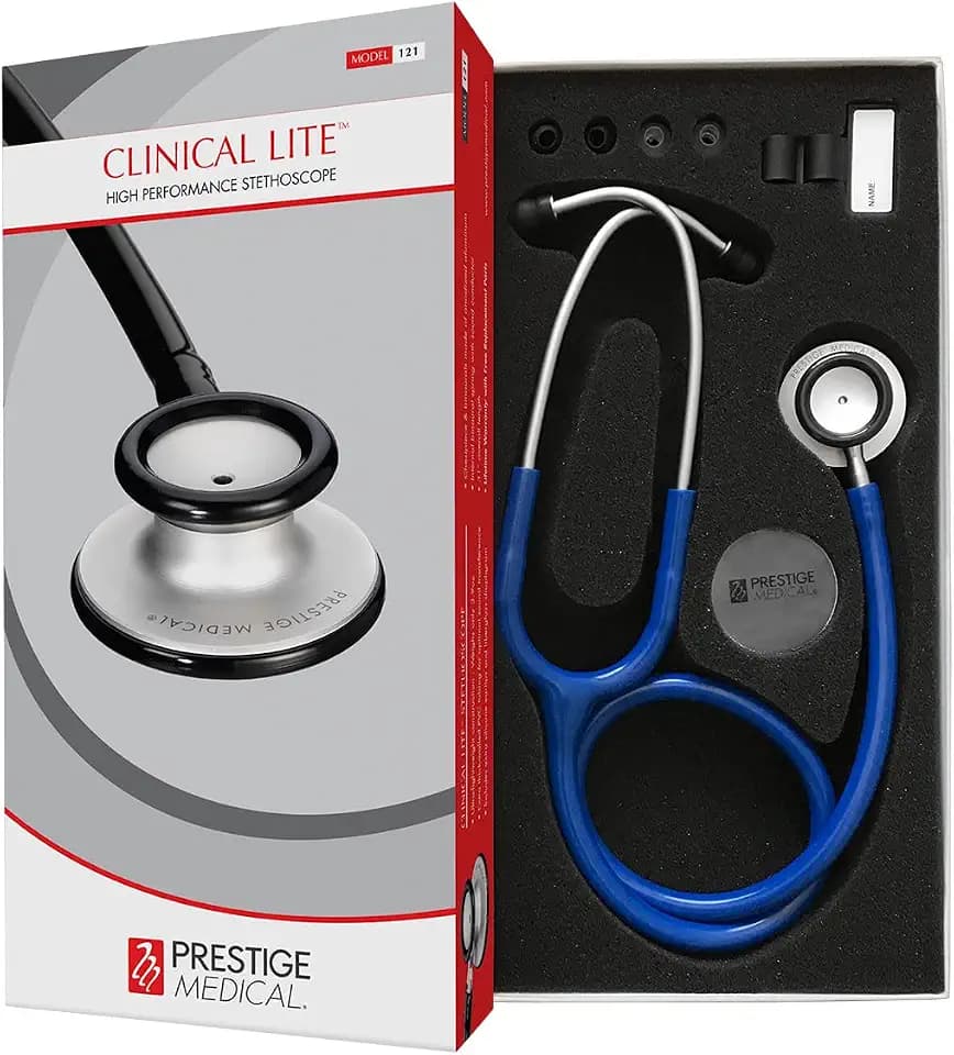 Prestige Medical Clinical Lite Stethoscope, Royal, 31 inch (pack of 1)