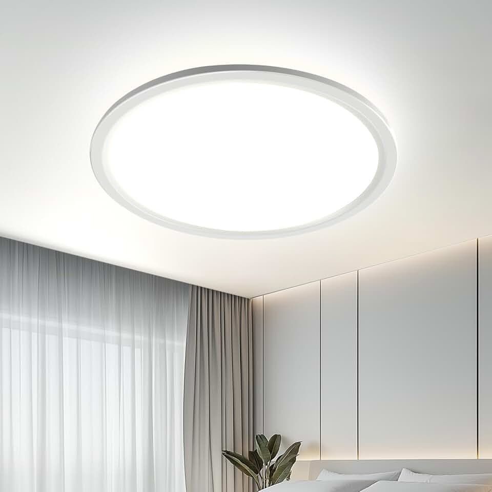 EASY EAGLE Deckenlampe LED Deckenleuchte Rund, 40CM 4000K 48W Weiß