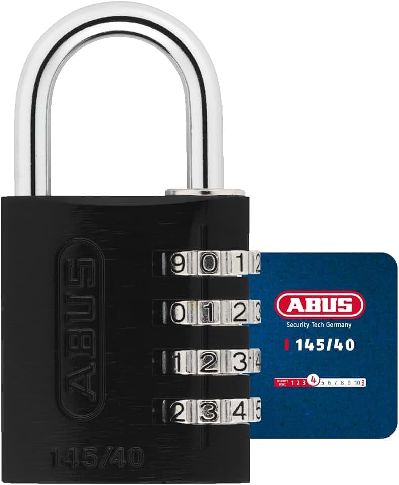 ABUS Zahlenschloss 145/40 - Aluminium-Vorhängeschloss, Sicherheitslevel 4