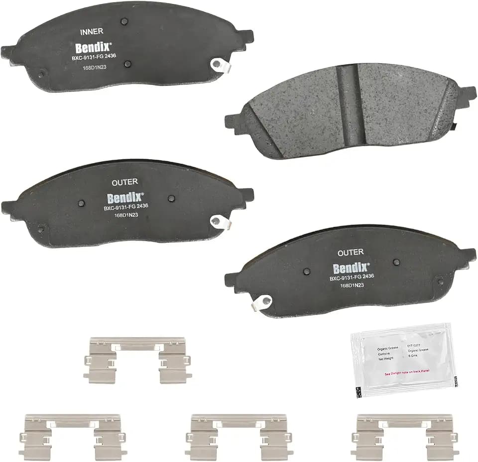 Bendix Priority1 CFC2436 Ceramic Front Brake Pads for Jeep Grand Cherokee 2024-2023, Grand Cherokee L 2024-2021