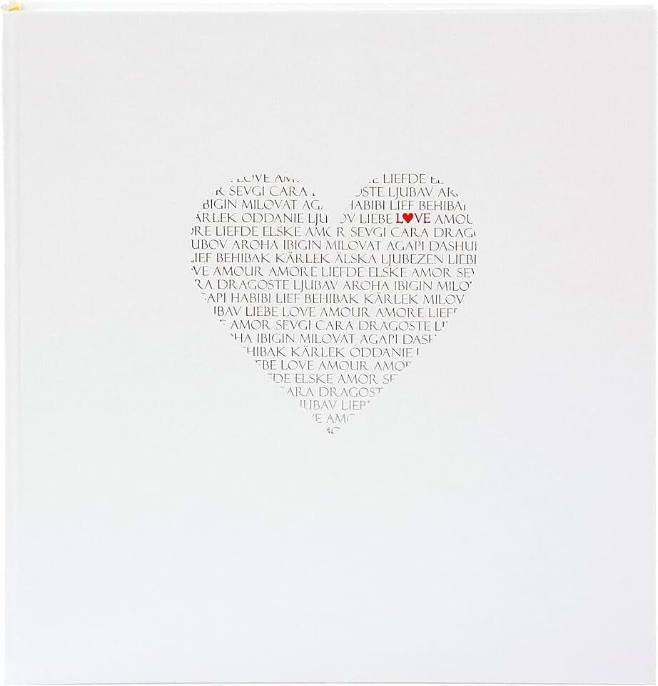 goldbuch 08 080 Hochzeitsalbum Love, Perlmutt-Weiß, Album 30 x 31 x 4 cm