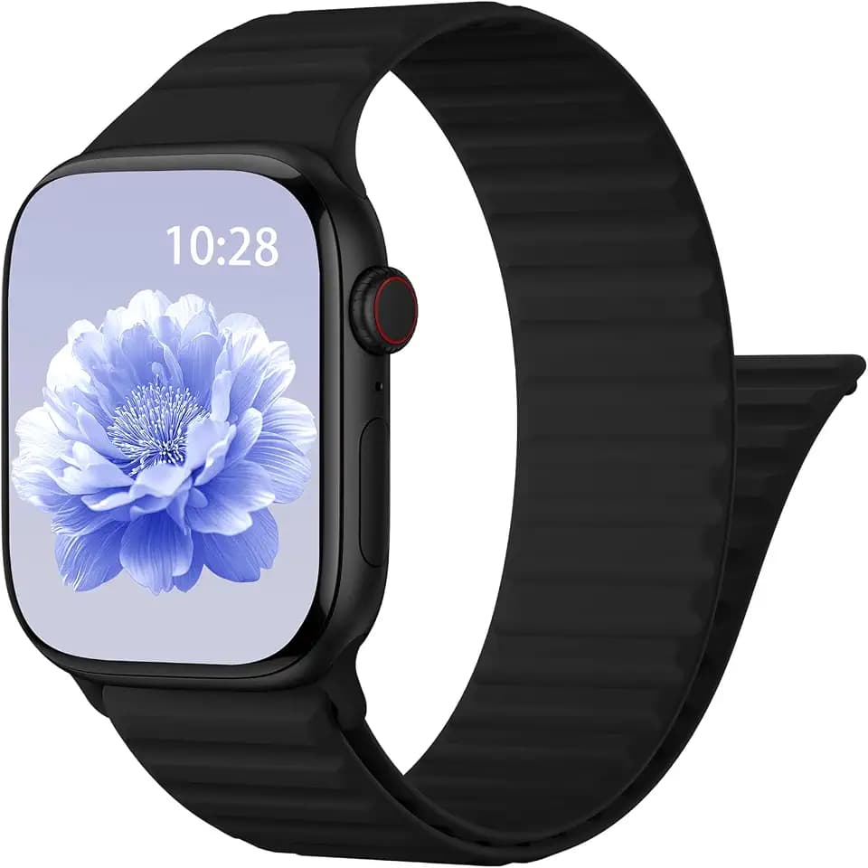 Patented Magnetic Silicone Sport Band for Apple Watch Bands for Women Men