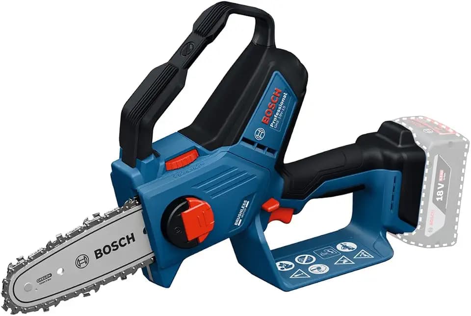 Bosch Professional 18V System Astsäge GKE 18V-15 (bis zu 350 Schnitte pro Akku-Ladung, Schneiden bis 13 cm, bürstenloser Motor, inkl. Schwertschutz 15 cm)