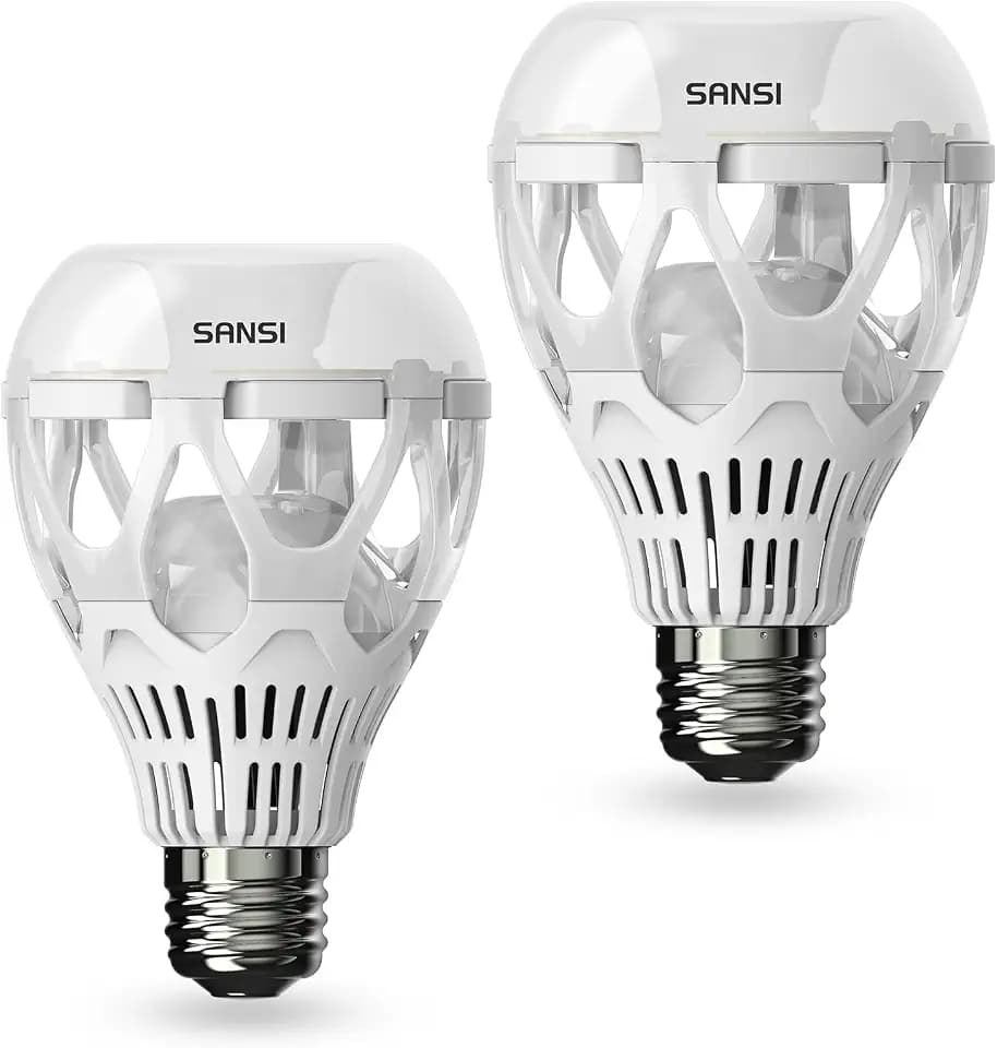 SANSI 200 Watt Equiv. A21 LED Light Bulbs 3000 Lumens 5000K E26 Base 2-Pack