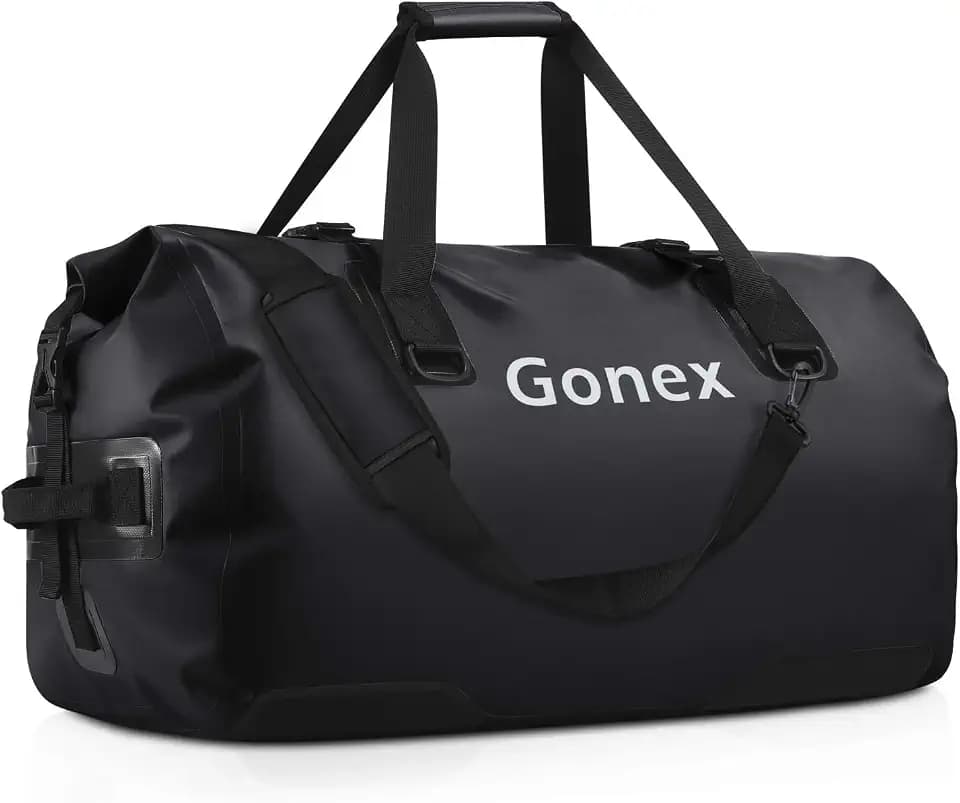 Gonex Waterproof Duffel Bag, 40L/60L/80L Roll-Top Travel Kayaking Dry Bag