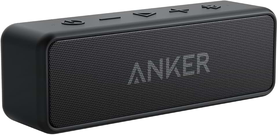 Anker soundcore 2 Portable Bluetooth Speaker, 24-Hour Playtime, IPX7