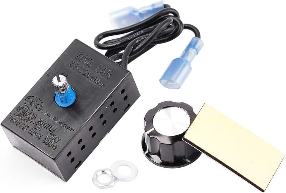 Rheostat Variable Speed Control for Gas Fireplace Fan, Fan Kit, Wood Stove Fan, Fan Controller for Various Fireplace Blower Kits