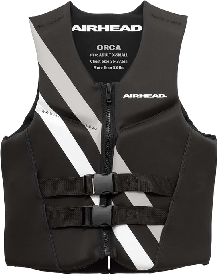 Airhead ORCA Kwik-Dry NeoLite Flex Life Jacket for Adults & Kids - USCG Approved Life Vest for Men, Women, Youth & Child, Watersports Vest for Boating, Tubing & PWC