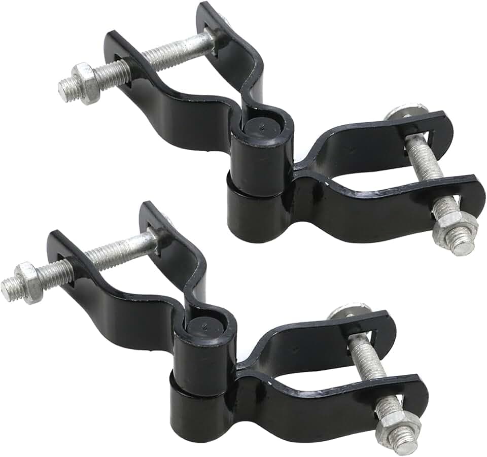 Heavy Duty Chain Link Gate Latch, 1-1/4" Female & Male Hinge, 2Set