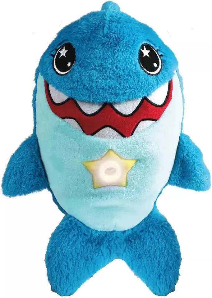Ontel Star Belly Dream Lites, Stuffed Animal Night Light, Snuggly Blue Shark - Projects Glowing Stars & Shapes in 6 Gentle Colors, As Seen on TV
