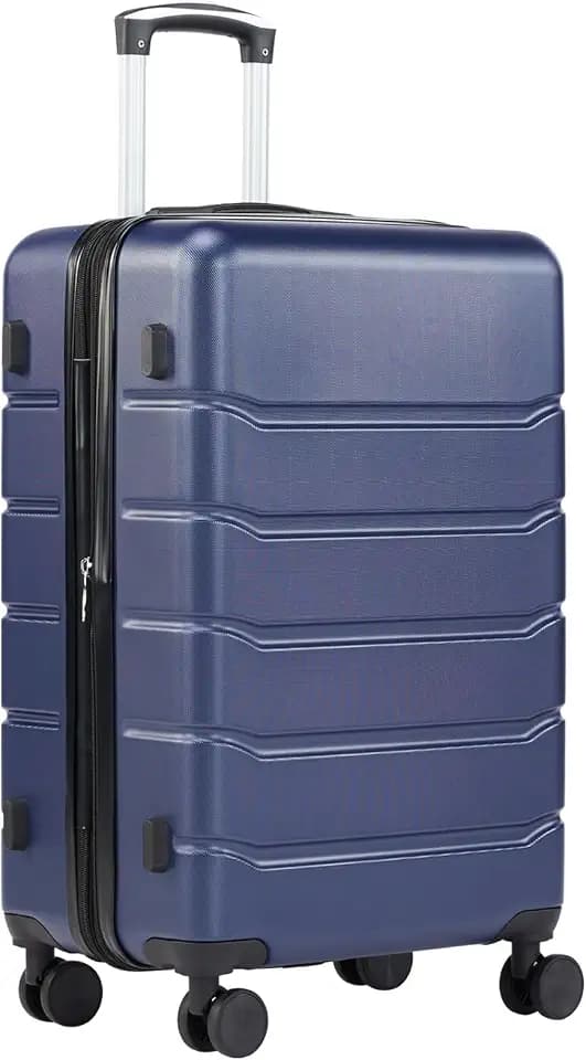 Sweetcrispy 28 Inch Checked Luggage, Suitcase with Spinner Wheels