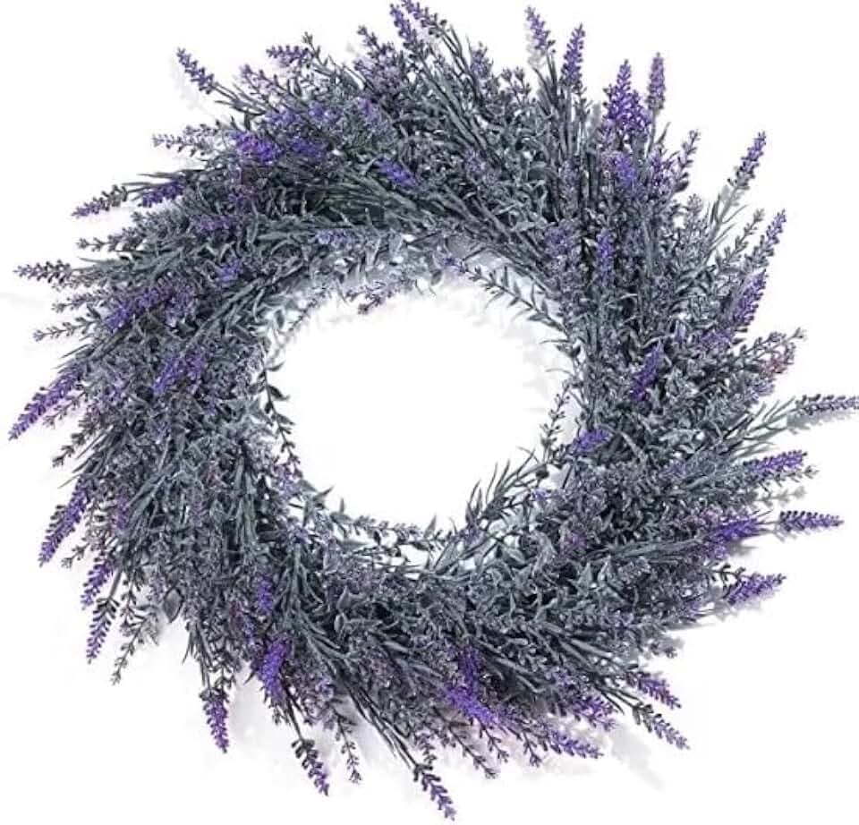 Lavendel-Kranz für die Haustür,48 cm/19 Zoll