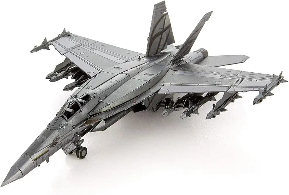 Metal Earth 3D Metallbausatz Kampf Flugzeug F/A-18 Super Hornet ab 14 Jahre