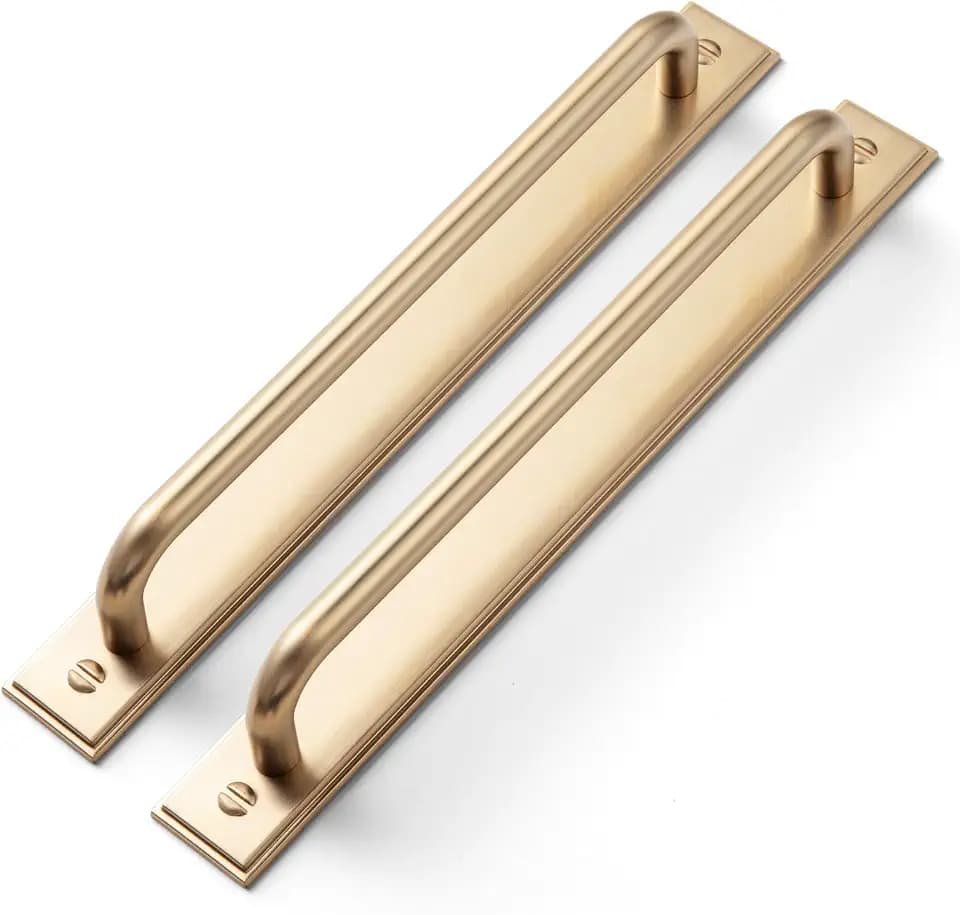 2Pack Champagne Bronze 7.6"HoleCenter Cabinet Pull With Backplate