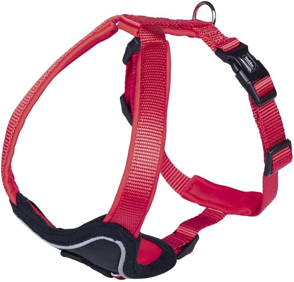 Nobby Komfort Geschirr Classic Preno, rot/rot L: 45-50 cm, B: 25 mm, 1 Stück