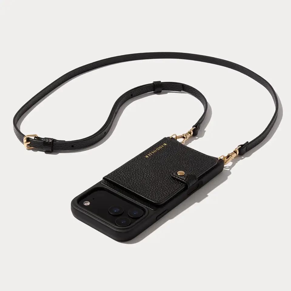Bandolier Mila Leather Crossbody MagSafe Case iPhone 17 Pro Max- Black/G